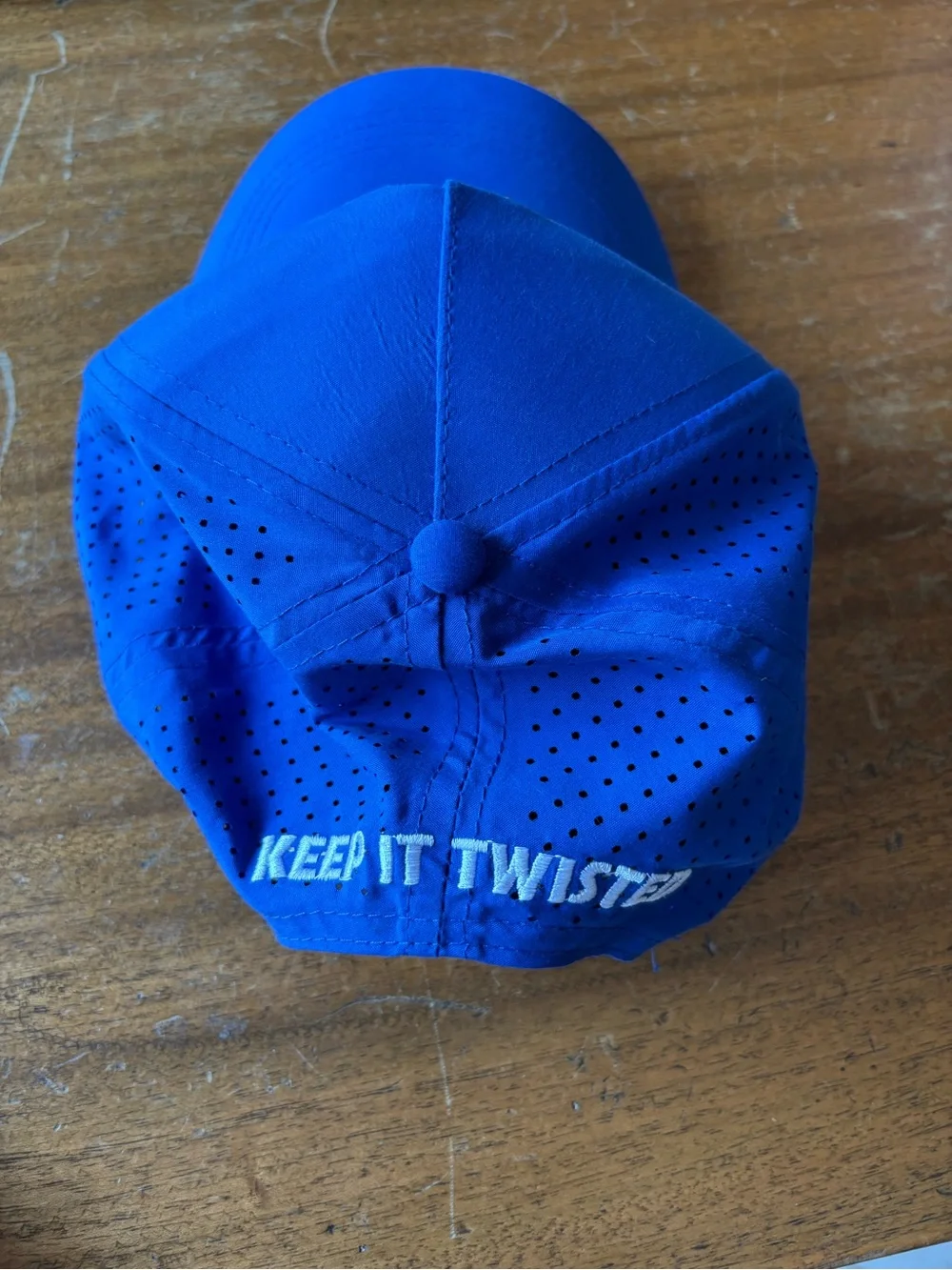 Twisted Blue Embroidered Rope-Trim Hat - Picture 2 of 3